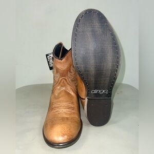 Dingo Tan Western Leather Booties – NWT